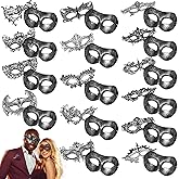 Liliful 30 Pcs Couple Masquerade Mask for Women Men Black Lace Antique Venetian Mask for Carnival Cosplay Christmas Party Wedding Party Costume Ball