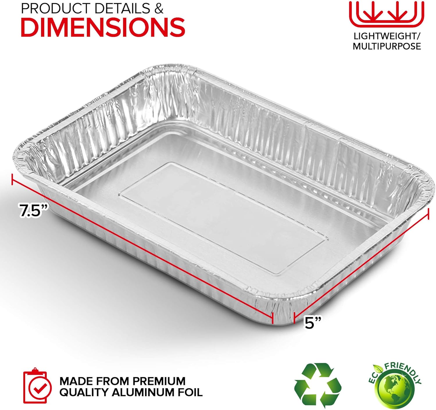 Stock Your Home Aluminum Drip Pan (25 Count) - Drip Pan Liners - Aluminum Drip Pans Compatible with Weber Grills - Disposable Drip Pan - Grill Grease Tray - BBQ Grease Pans - Disposable Oil Drip Pan: Kitchen & Dining