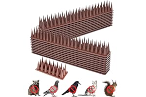 AQJBH Bird Spikes, 9 Pack Bird Squirrel Raccoon Pigeon Cat Animal Deterrent Spikes for Outside Anti Bird Defender Spikes Outdoor to Keep Birds Away