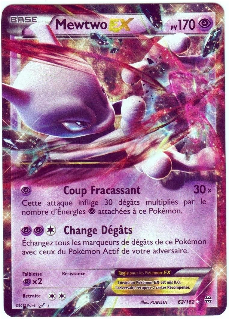 Pokemon Card Rare New 62 Pv 162 Reverse Holo Mewtwo Ex 170 Series Xy Impulson Turbo Xy8 Fr Amazon Co Uk Toys Games