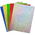 Hygloss Products Holographic Card Stock - Psychedelic Crafts Cardboard, 8-1/2 x 11 Inches - Sparkle, 5 Pack (35289)
