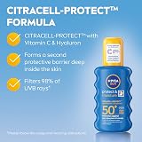 NIVEA SUN Protect Moisture Spray SPF 50+ 200ml Vitamin C Hyaluron UVA UVB view 3