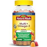 Nature Made Multivitamin + Omega-3, Multivitamin Gummies for Adults, 140 Ct | Adult Gummy Vitamins &amp; Minerals, Multivitamin Gummies for Women and Men, Daily Nutritional Support, 70 Day Supply