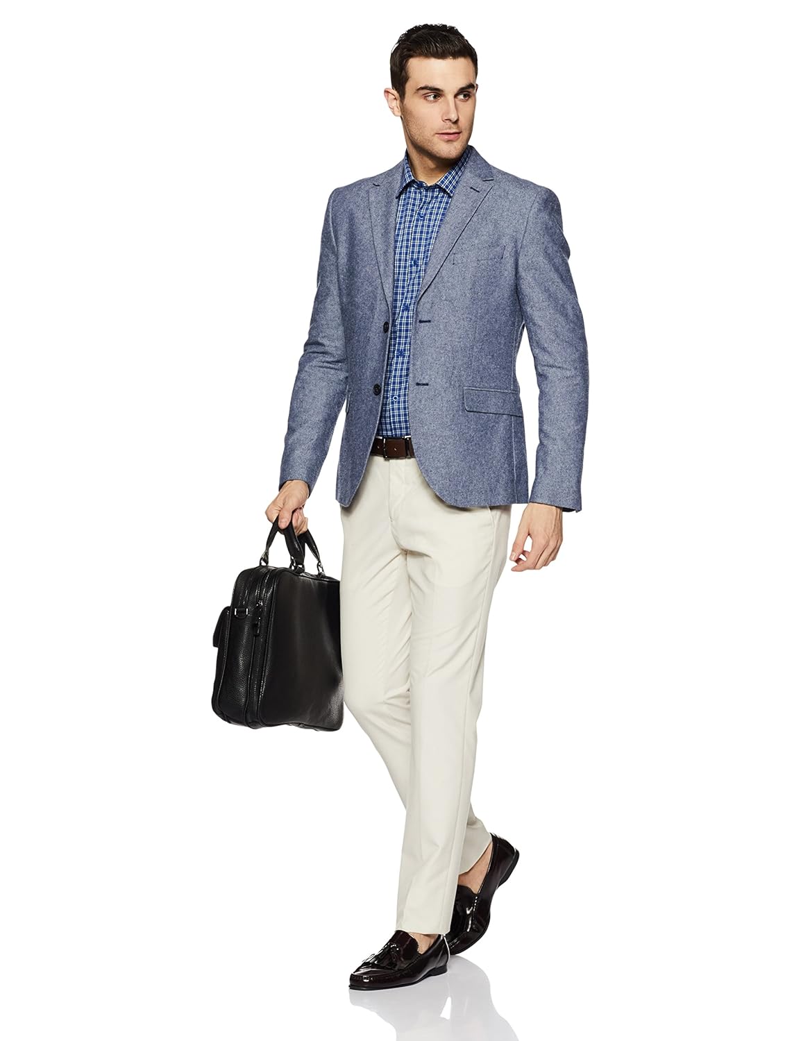 diverse men's checkered slim fit formal shirt