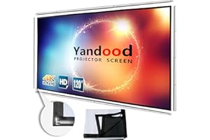 Foldable Projector Screen 120 inch with Combined Pole Frame 16:9 HD 4K Anti-Crease Black Backing Silver Portable Projection S