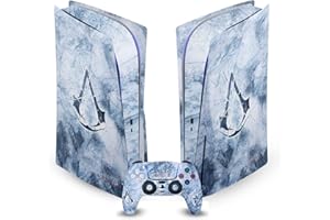 Head Case Designs Officially Licensed Assassin's Creed Glacier Logo Rogue Key Art Vinyl Faceplate Gaming Skin Decal Compatible With Sony PlayStation 5 PS5 Disc Edition Console & DualSense Controller