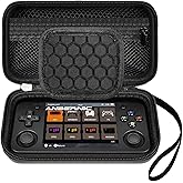 GWCASE Case Compatible with RG35XX H Retro Game Console, Handheld Emulator Gaming Player Storage Organizer for Anbernic for rg35xx h/for RG28XX Retroid Pocket Consoles, TF Card& Cable(Box Only) (Black)