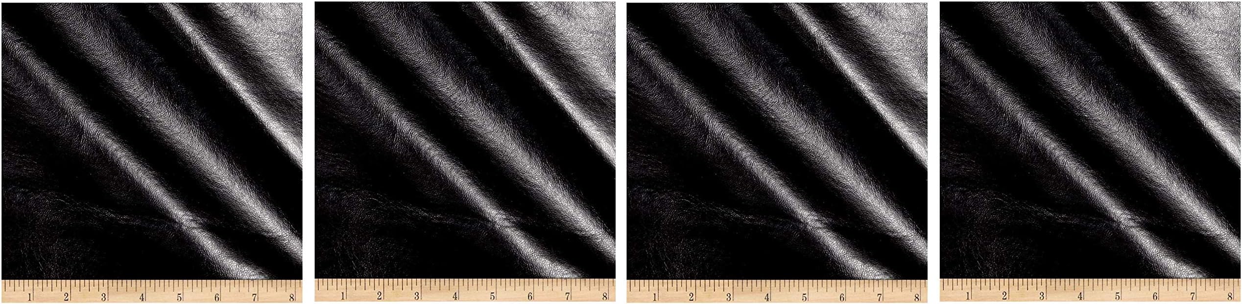 Plastex Fabrics Faux Leather Buffalo Black Fabric by the Yard (Fоur Расk)