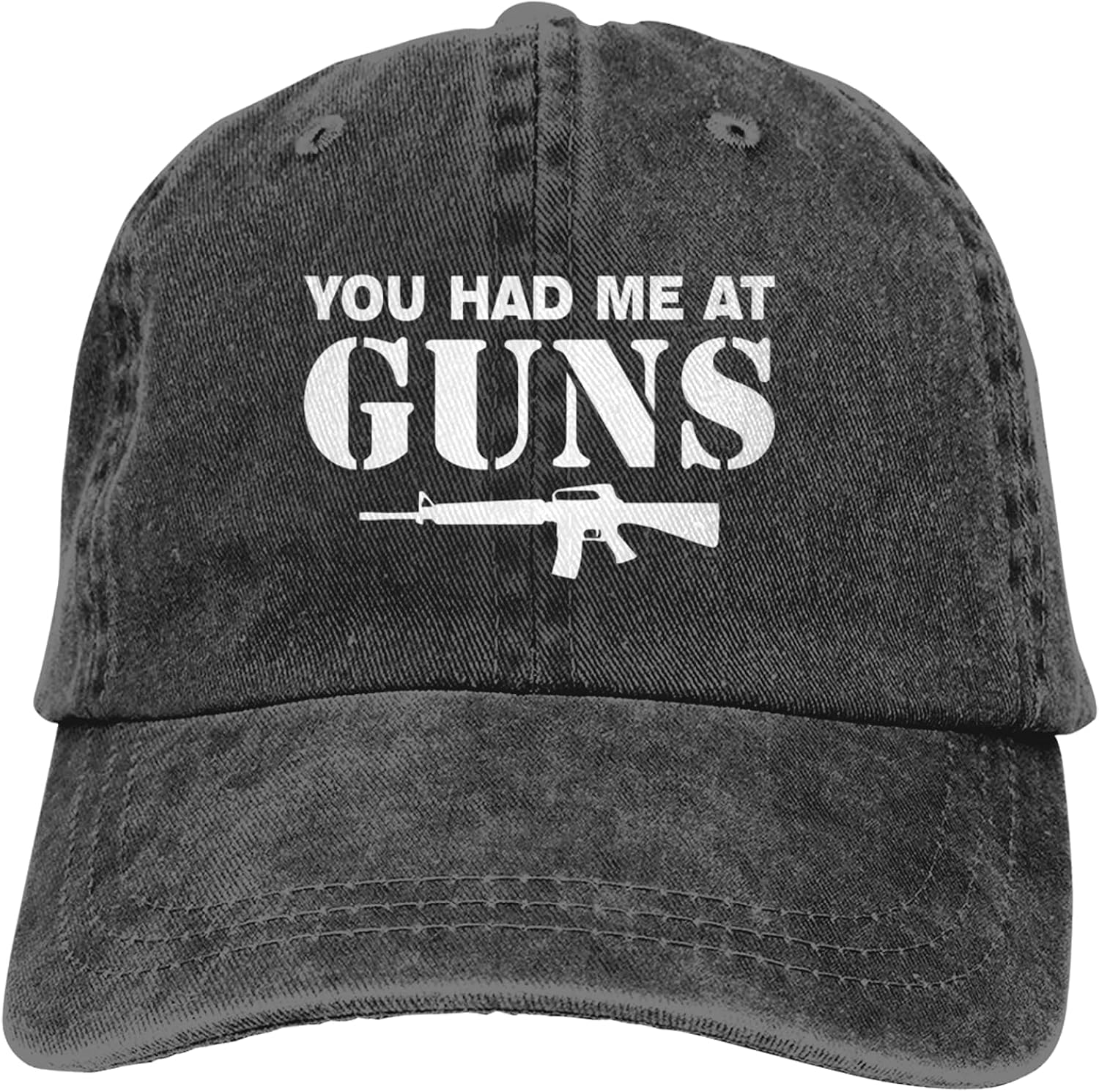 You Had Me at Guns Baseball Cap, Vintage Adjustable Snapback Trucker