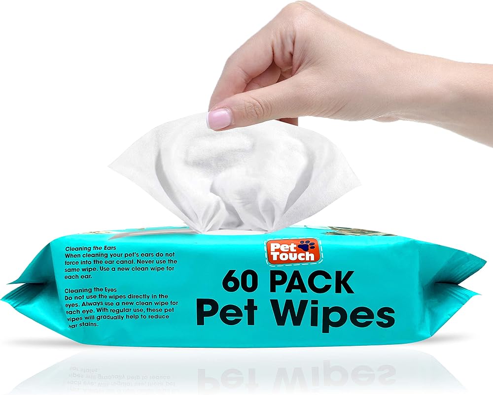 Pet Touch 6 Pack All Purpose Pet Wipes 360 Wipes Alcohol Free Moist Pads