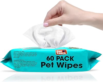 Pet Touch 6 Pack All Purpose Pet Wipes 360 Wipes Alcohol Free Moist Pads