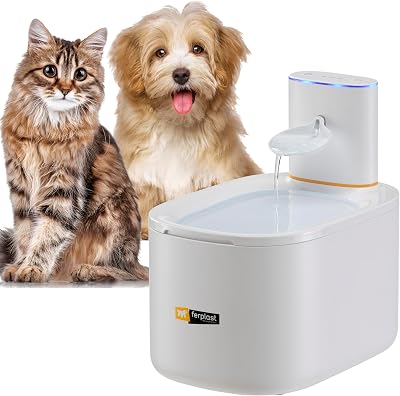 Fontaine a Eau Chat Astra Fontaine à Eau pour Chat, Distributeur d'eau pour Chat Rechargeable avec Capteur de Mouvement, 3 L, Filtre à Trois Étapes, USB-C Inclus