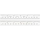 Starrett C636EM-6 Spring Tempered Steel Rule With Inch And Millimetre Graduations, 6" Length, 19mm Width, 1.2mm Thickness