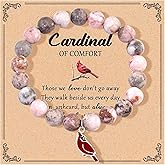 WXCATIM Memorial Bracelet Sympathy Gifts For Loss Of Loved One Red Cardinal Gifts In Memory Of Loved One Gift Bereavement Gift For Loss Of Mom Dad Daughter Son Memorial Bracelets For Women