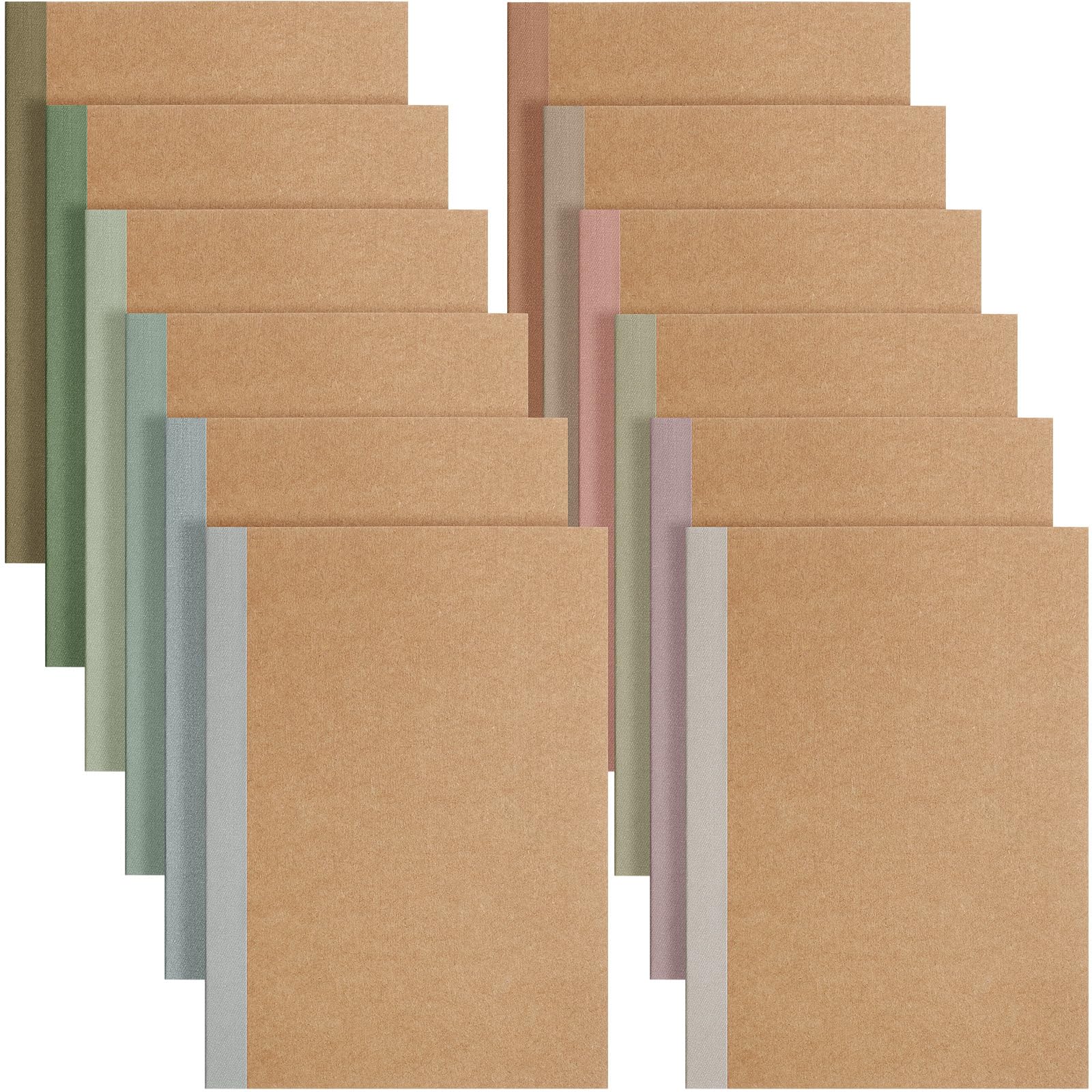 Photo 1 of Harloon A5 Composition Notebook Journals 8 x 5.75 in College Ruled Kraft Notebooks with Rainbow Spines Small Lined Composition Book for Office Home(Vivid Color,12 Pcs)