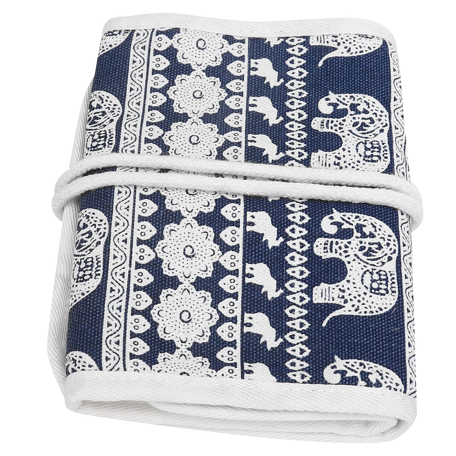 Large Oxford Knitting Needles Case, & Scratch Proof Crochet Hooks Storage Bag, Conveniently Store Knitting Tools & Accessories, Ideal for Travel (Empty Bag - Elephant)