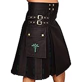 UFS Kilts – Hybrid Utility Kilt for Men in Cotton & Tartan, Sizes 30''-66'' (BlackWatch 34)