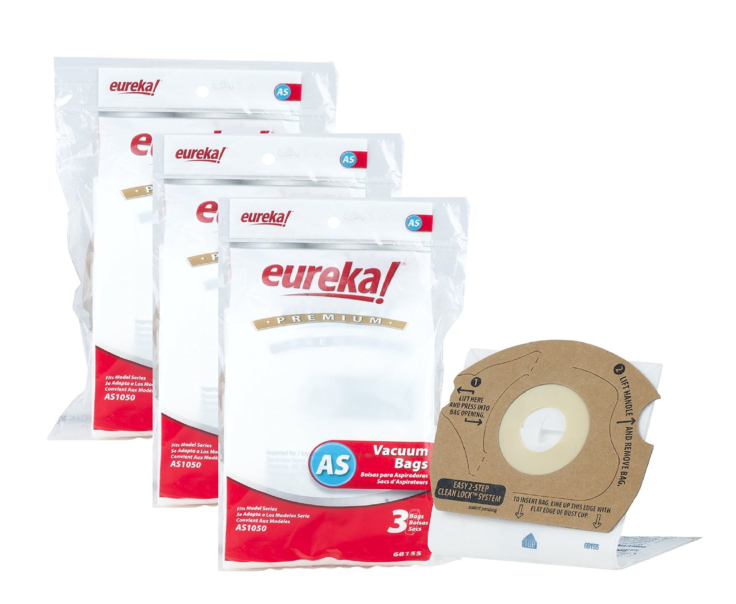 Genuine Eureka AS Premium Filtration Vacuum Bag 68155 9 Pack
