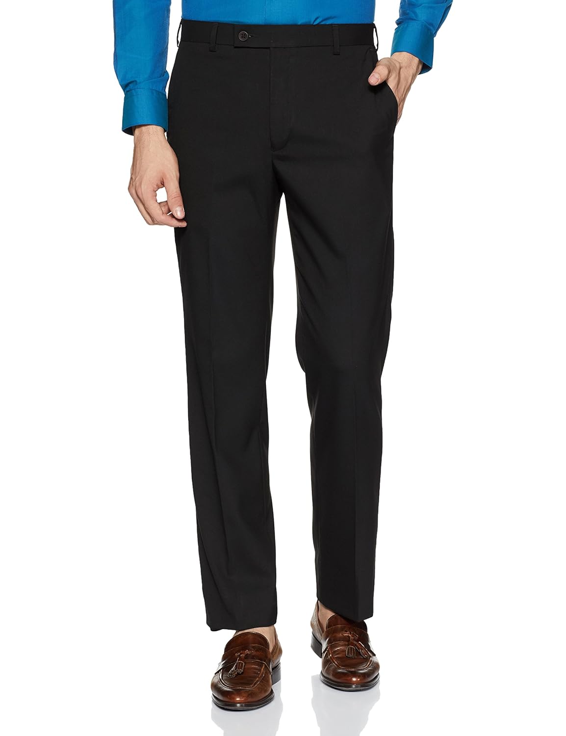 park avenue men's slim fit formal trousers