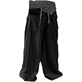 MEMITR Thai Fisherman Pants Men's Yoga Trousers Gray Charcoal 2 Tone Pant