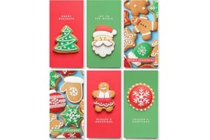 easykart labels 24 PCS Christmas Holiday Greeting Cards Money/Gift Card Holder for Cash, Checks, or Gift Cards with 24 White Envelopes