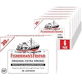 Fisherman's Friend Original Extra Strong Cough Drops, 38 Drops x 6 Pack | Throat Lozenges, 10mg Menthol, Cooling Relief from Sore Throat, Persistent Cough &amp; Everyday Irritation, Vegan &amp; Gluten-Free
