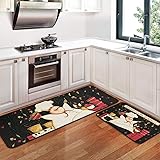 OUXIOAZ 2 PCS Kitchen Rugs and Mats Washable Non