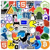 50 PCS Programming Stickers for Developers, Coders, Programmers, Hackers, Geeks, and Engineers,Developper Stickers for Laptop Party Favors for Water Bottles (Programmer)
