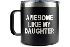 HUNIGIFT Dad Gifts from Daughter - Gifts for Dad from Daughter - Fathers Day Gift for Dad, Father's Day Gifts for Dad, Birthday Gifts for Dad, Dad Birthday Gift - Father Daughter Gifts - 14 Oz Coffee Mug