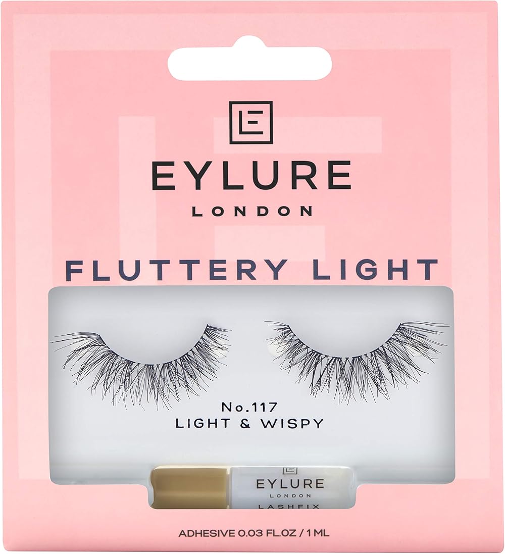 Eylure Fluttery Light No. 117 False Lashes Texture with Glue