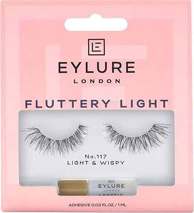 Eylure Fluttery Light No. 117 False Lashes Texture with Glue