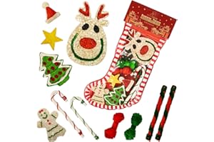 MON2SUN 11Count Christmas Dog Rawhide Stocking for Small Dogs Holiday