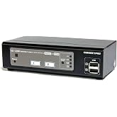 ConnectPRO UD-12AP High Definition Single Monitor Video USB Audio DVI KVM w/DDM &amp; Multi-hotkey (UD-12AP)