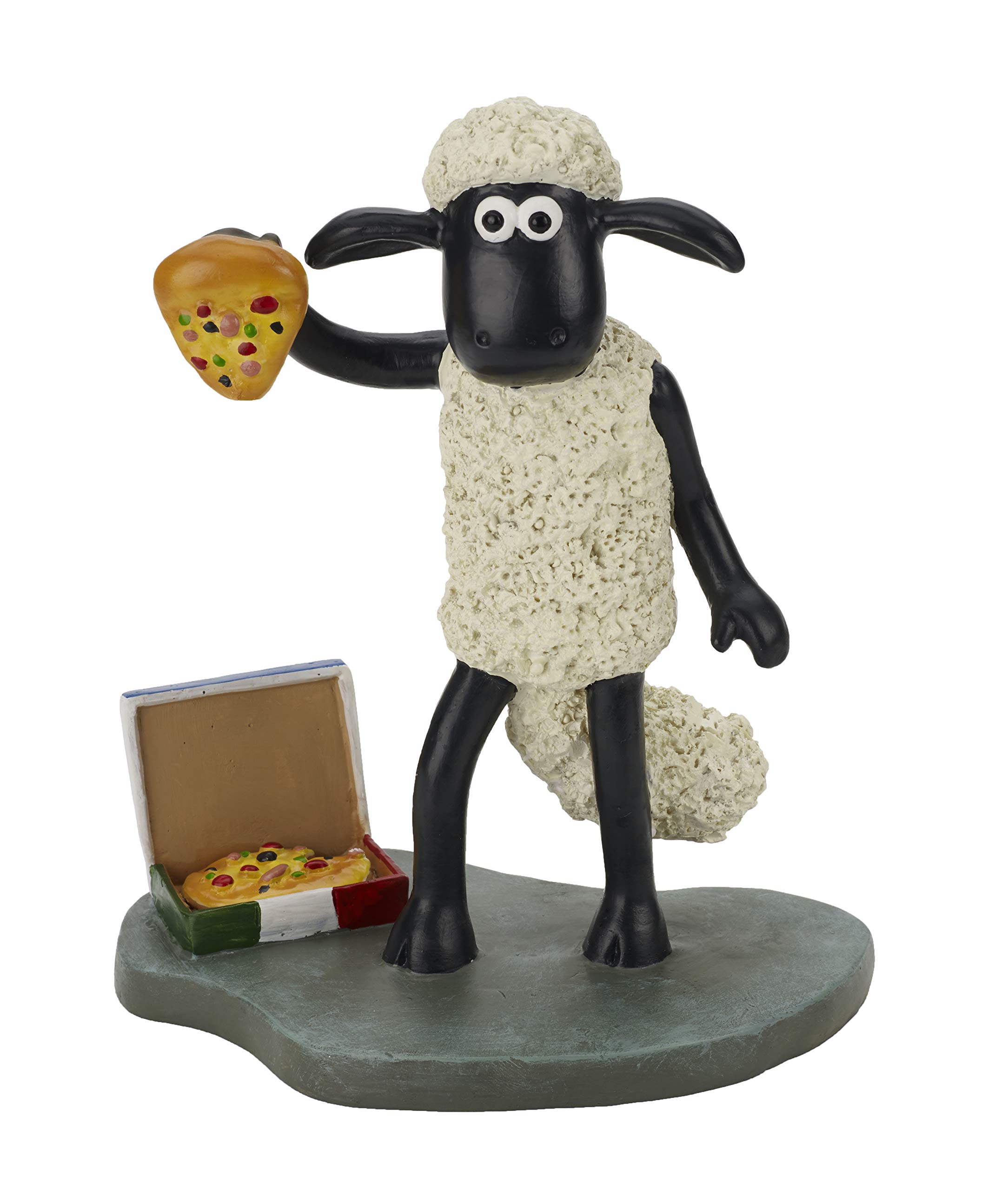 La Hacienda Shaun The Sheep With Pizza Garden Décor Ornament