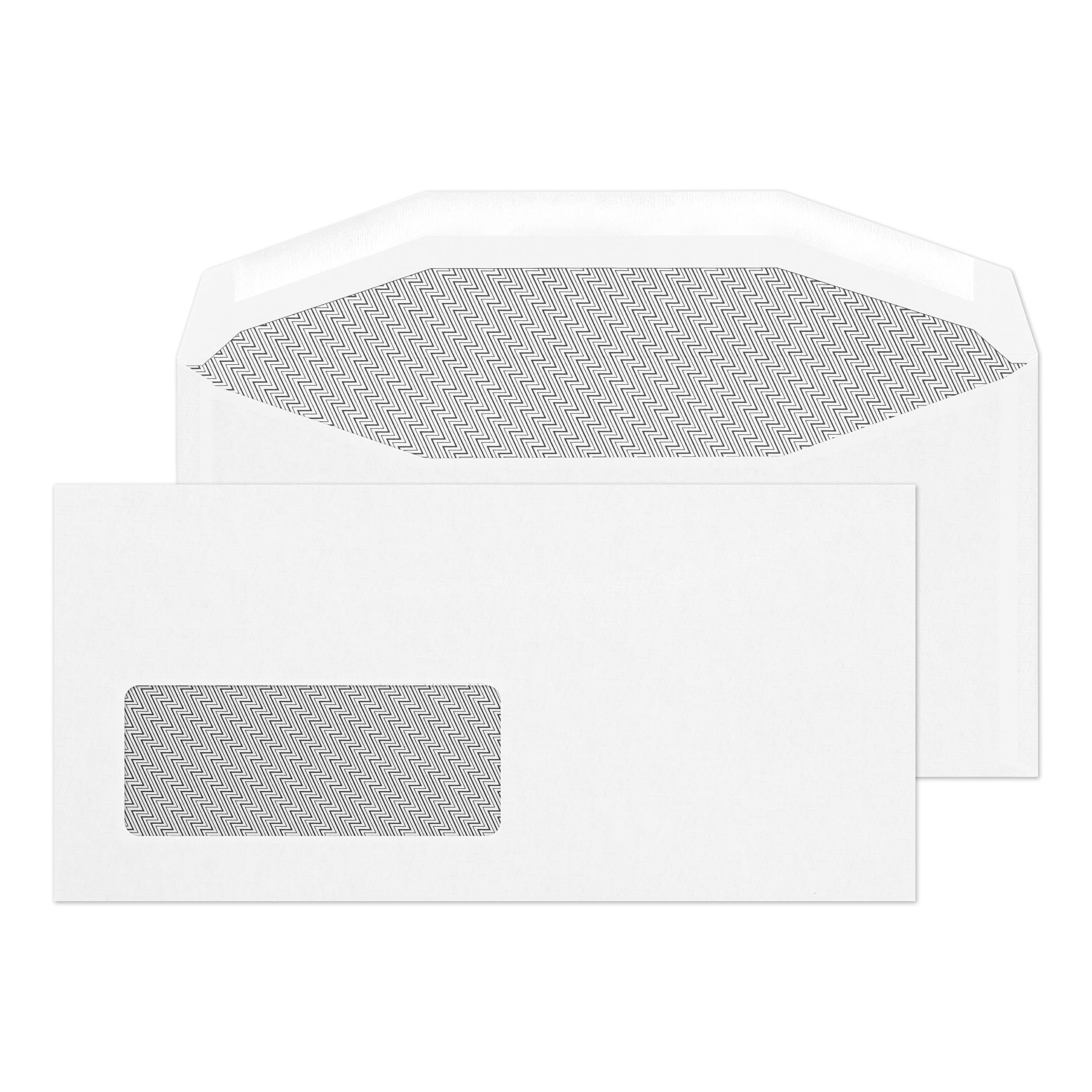 Blake Purely Everyday DL+ 114 x 235 mm 90 gsm Mailer Gummed Low Window Envelopes (3995BW) White - Pack of 1000