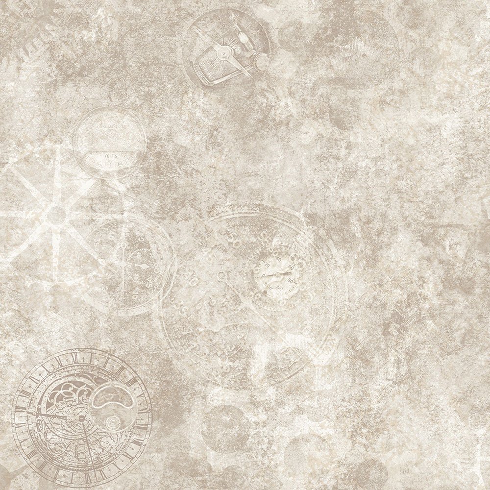 Galerie G56222 Steampunk Wallpaper, Beige, Full roll (10M x 53 cm)