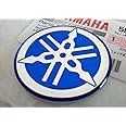 Yamaha 5LN-F313B-09-BU - Genuine 40MM Diameter Tuning Fork Decal Sticker Emblem Logo Blue Raised Domed Gel Resin Self Adhesive Motorcycle/Jet Ski/ATV/Snowmobile