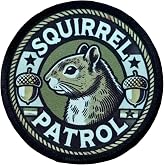 Patches for Backpacks, Funny Secret Squirrel Patrol Printing Patches Embroidered Tactical Patches, Military Style Hook and Loop Badges, DIY Morale Applique Accessories for Jacket, Backpack, Hats