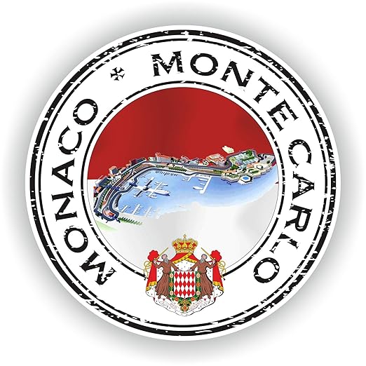 Tiukiu Monaco Monte Carlo - Adhesivo Redondo para portátil, Libro ...