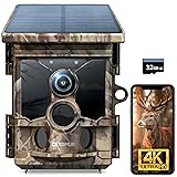 CEYOMUR 4K 30fps Solar Trail Camera, 46MP WiFi