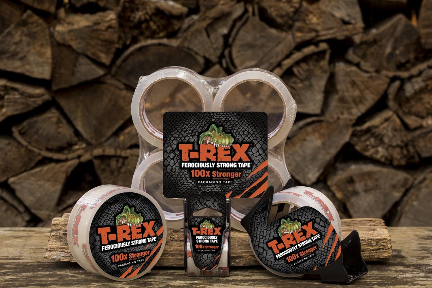 T-REX Clear Packing Tape with Dispenser, 1.88 in. x 15 yd. (284990) : Office Products