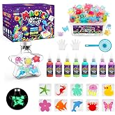 Kiditos Glow-in-the-Dark Magic Water Elf Toy Kit for Kids, DIY Craft Kit | 8 Gels &amp; 10 Molds, Magic Aqua Fairy Water Gel Kit, STEM Science Activity, Party Favors &amp; Birthday Gifts for Kids Ages 3+