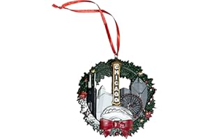 GREAT CHICAGO GIFTS Chicago Wreath with Bean Christmas Ornament