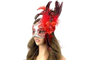 STORM BUY] Women Lady Girls Costume Venetian mask Feather Masquerade Mask Halloween Mardi Gras Cosplay Party Masque