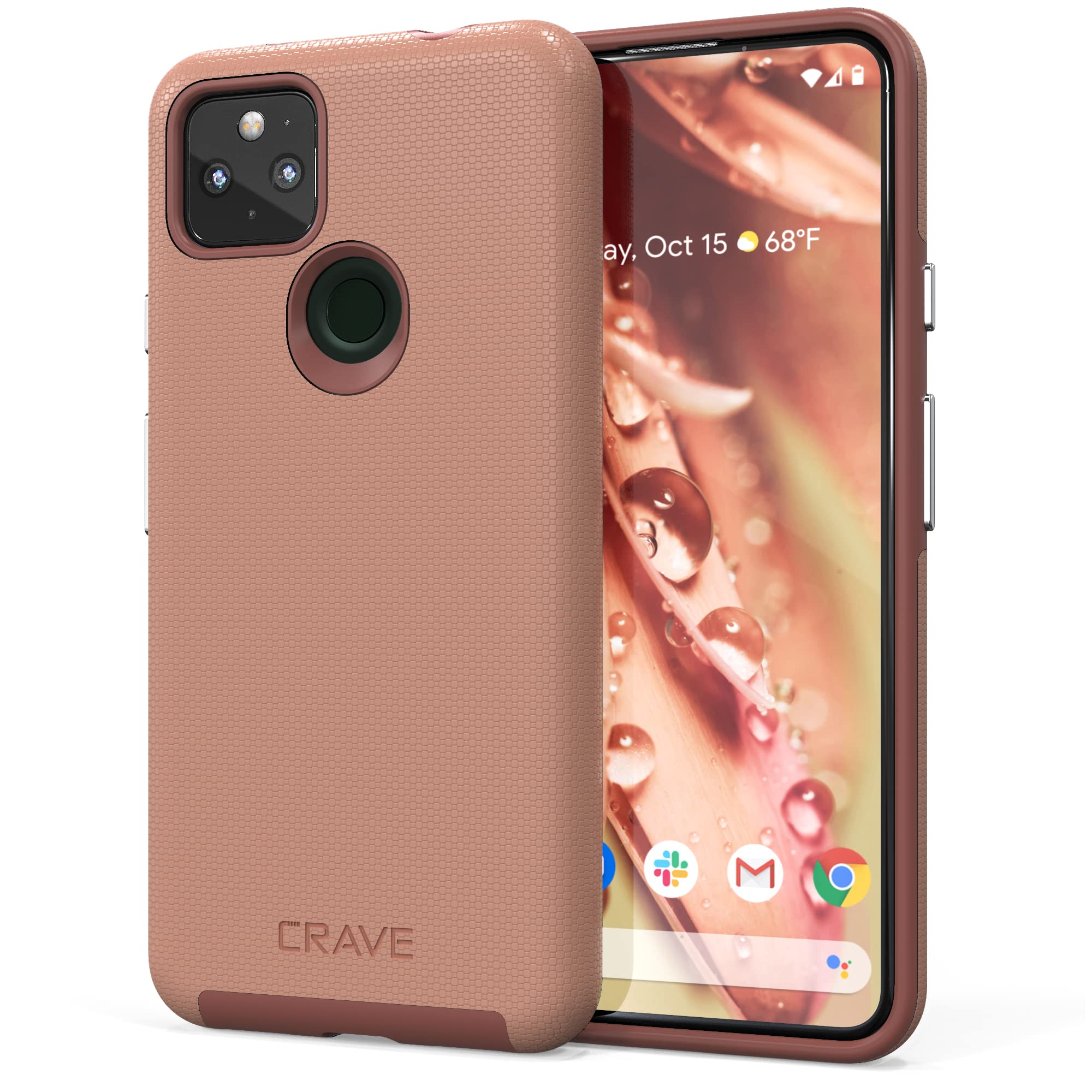 Crave Dual Guard for Pixel 5a Case, Shockproof Protection Dual Layer Case for Google Pixel 5a 5G - Blush