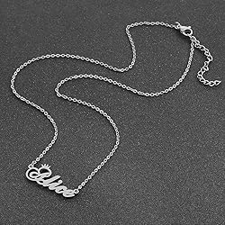Custom Silver Name Necklace Personalized for