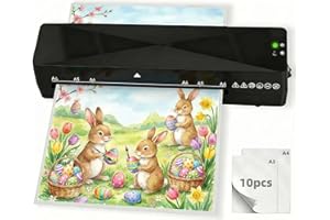 Kejector A4 Laminator Machine, 9-Inch Laminating Machine with 10 Laminating Pouches, Fast Warm, Never Jam, A4 Hot & Cold Lami