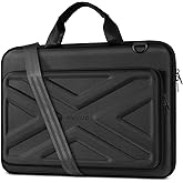 MOSISO Hard Shell Laptop Case for Men Women,15-15.6 inch Computer Bag Compatible with MacBook, HP, Dell, Lenovo, Asus, Notebook,16 inch Laptop Bag with Front Pocket & Shoulder Strap, Black