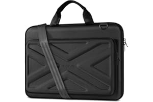 MOSISO Hard Shell Laptop Case for Men Women,15-15.6 inch Computer Bag Compatible with MacBook, HP, Dell, Lenovo, Asus, Notebook,16 inch Laptop Bag with Front Pocket & Shoulder Strap, Black