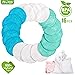 Reusable Cotton Pads Face Eye Makeup Remover Toner Pads with Laundry Bag, 16 Pack Facial Cleansing Premium Organic Eco Bamboo Cotton Rounds 3 Color for Women Men